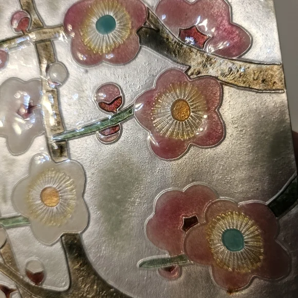Japanese Cloisonne tray by B. Collier 4.5'×7" - Picture 1 of 7